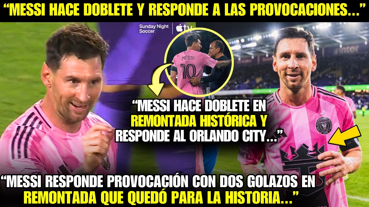 😱¡VAYA! ¡LA INESPERADA PROVOCACIÓN DE MESSI A LOS SUPLENTES DEL ORLANDO CITY TRAS HACER DOS GOLAZOS!