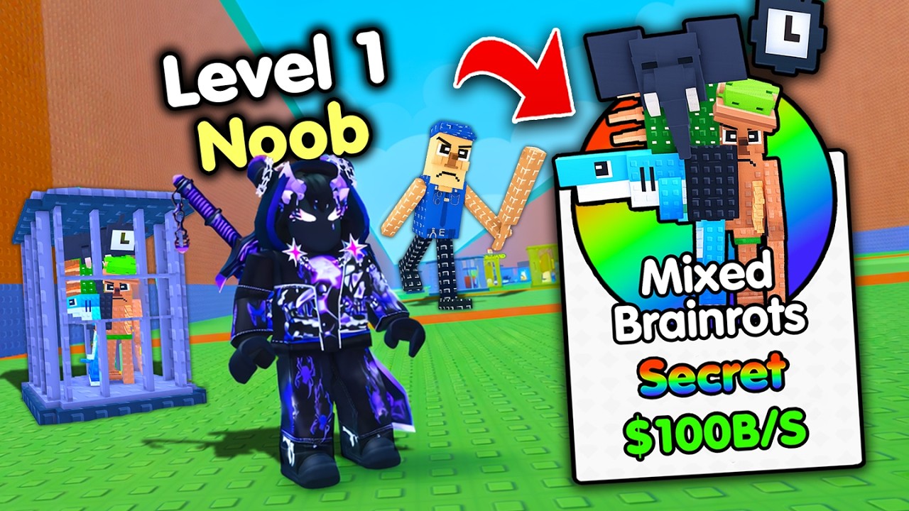 Starting Over as NOOB with OP SECRET in Escape Guards to Save Brainrots! (Roblox)