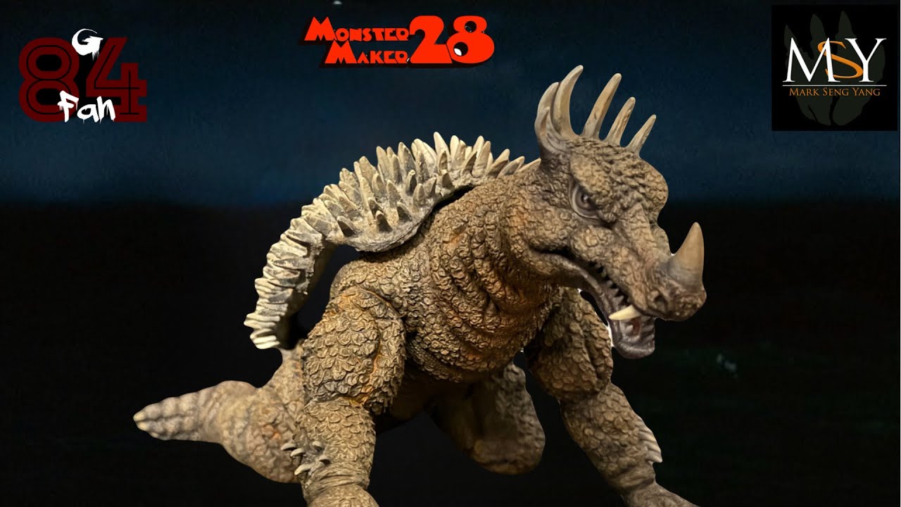Обзор набора для сборки модели Anguirus из смолы Monster Maker 28 1972 года!!!