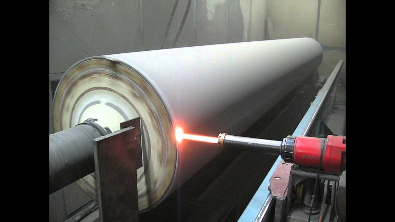 Paper mill tungsten carbide coating of an inner-gate roll