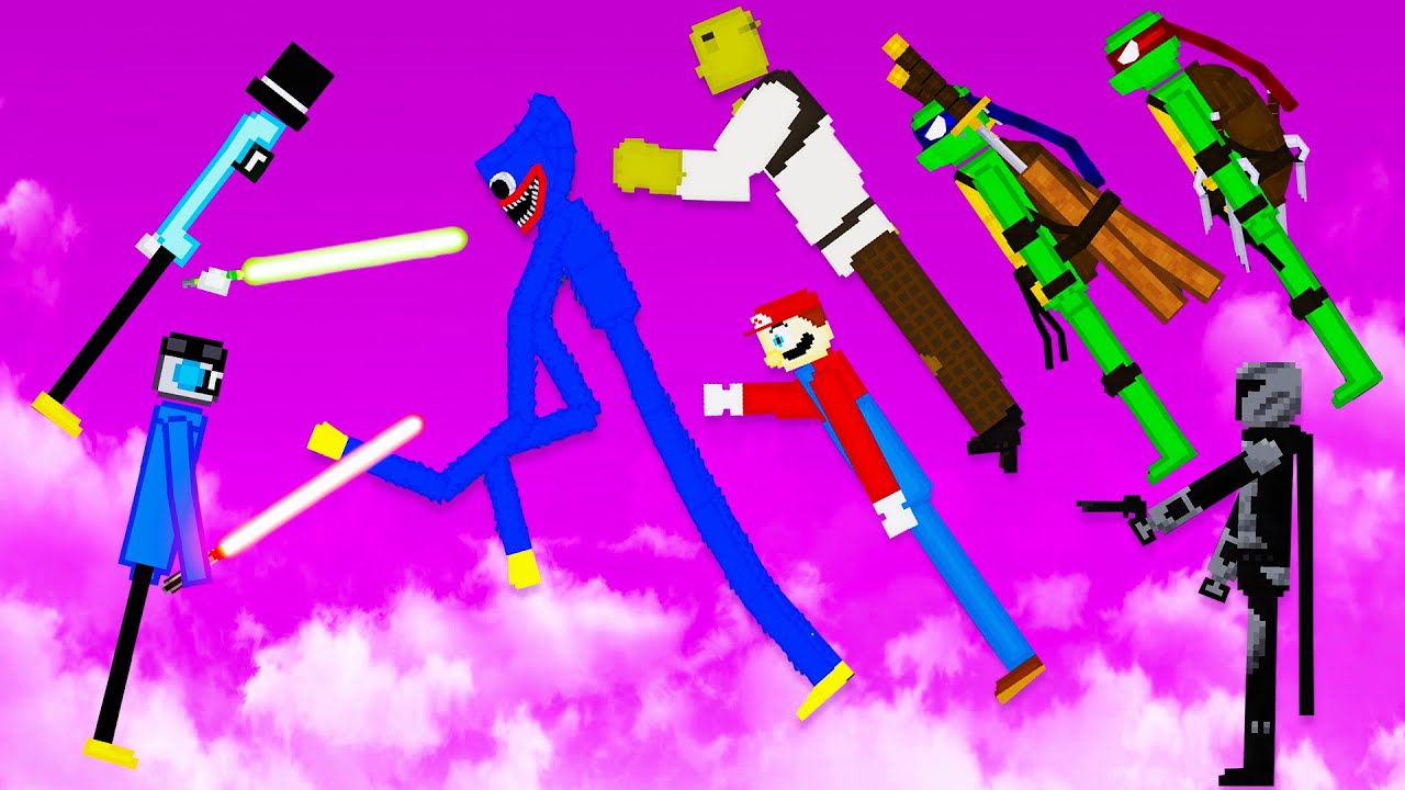 Can We Beat Up Ninja Turtles, Shrek, Chainsaw Man, and More in People Playground?!