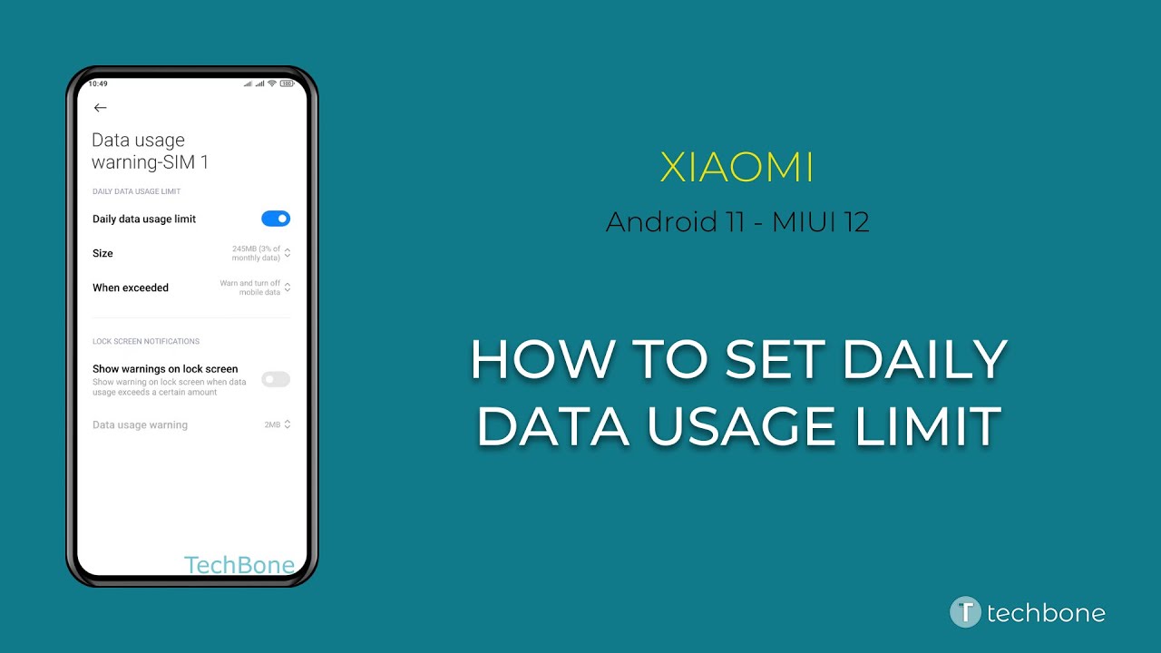 How to Set Daily data usage limit - Xiaomi [Android 11 - MIUI 12]