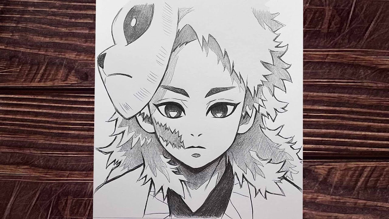 How to draw Sabito with a mask - [Demon Slayer] | Easy to draw