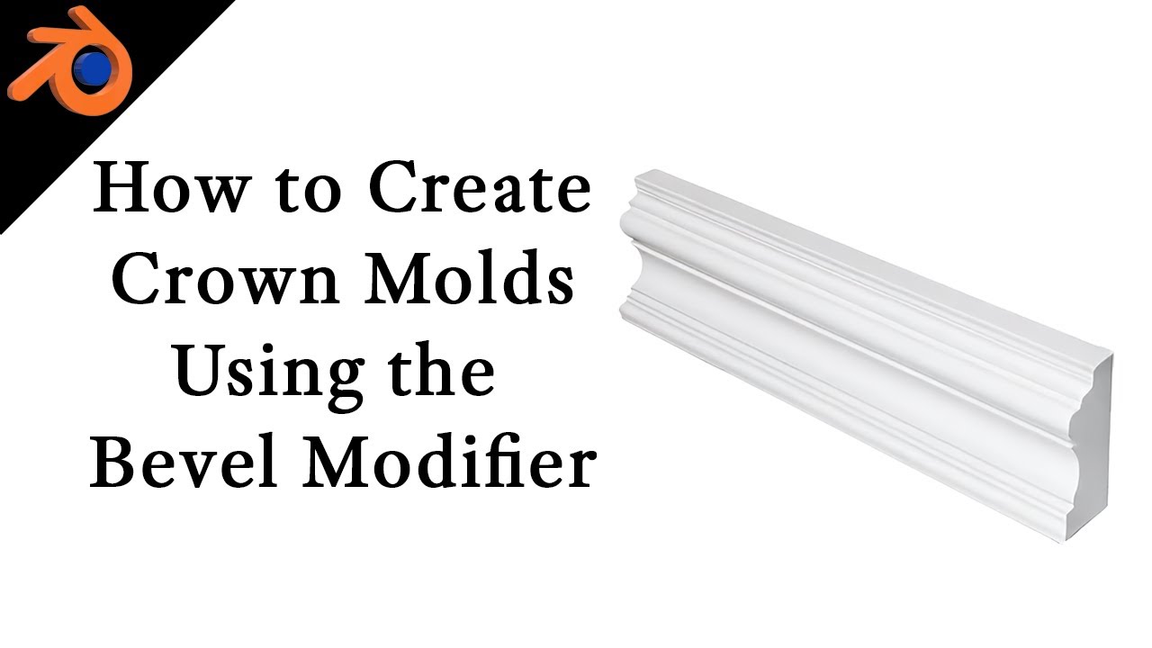 Blender Bevel Modifier Crown Molding (EASY Trick!)