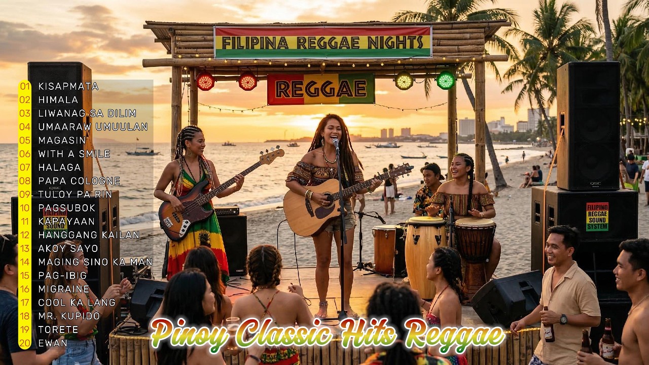 OPM Good Vibes Relaxing Reggae 🌴Pinoy Classic Hits Reggae Playlist  Kisapmata, Himala, With A Smile