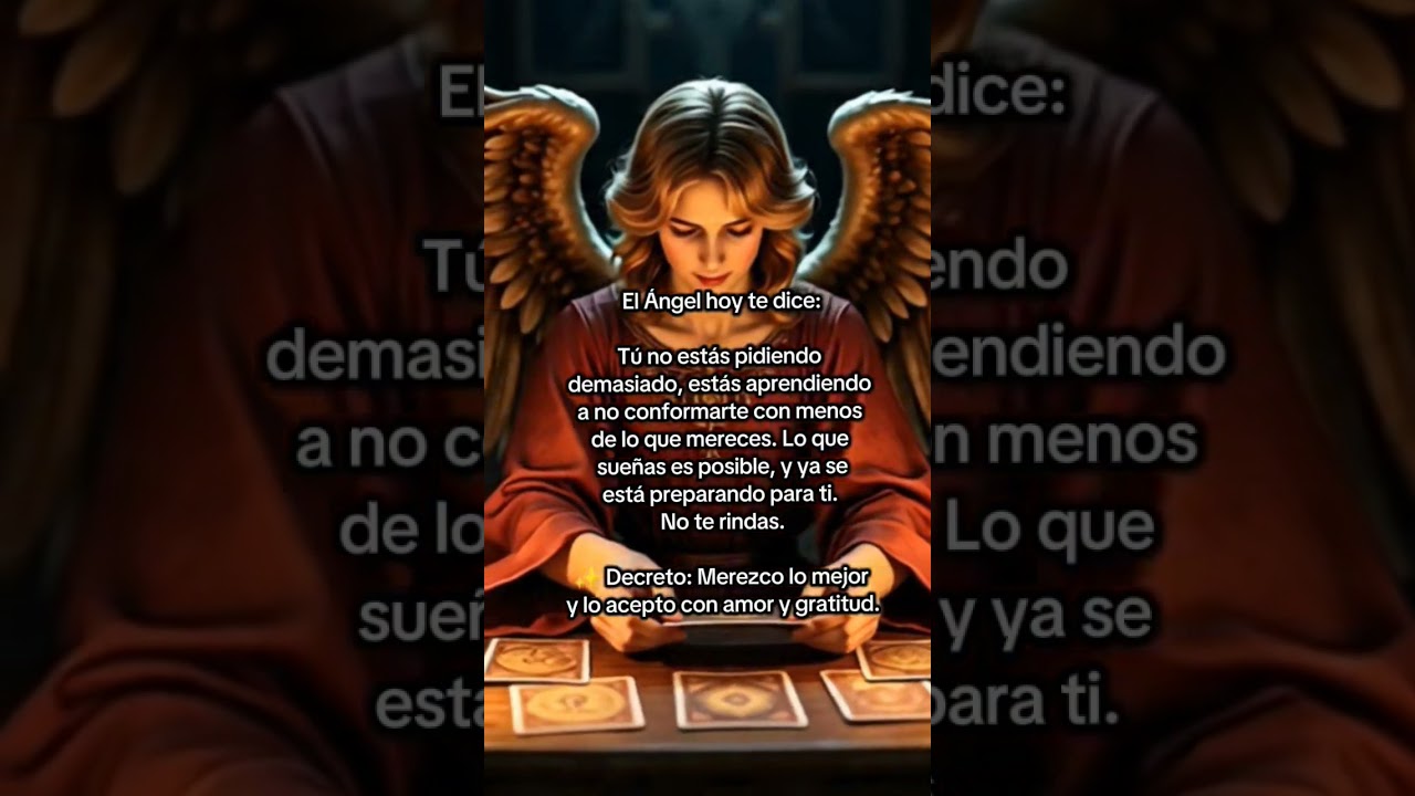 Tarot r&aacute;pido el &Aacute;ngel dice mereces lo mejor  #tarot #tarotonline #tarotreader #tarotespejo