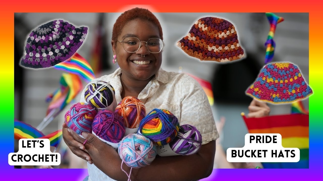 Crocheting Pride Bucket Hats with Joann Big Twist Living Yarn