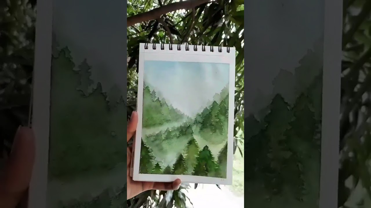 Drawing Misty Mountains  #art #artist #misty #mistymountains #artwork