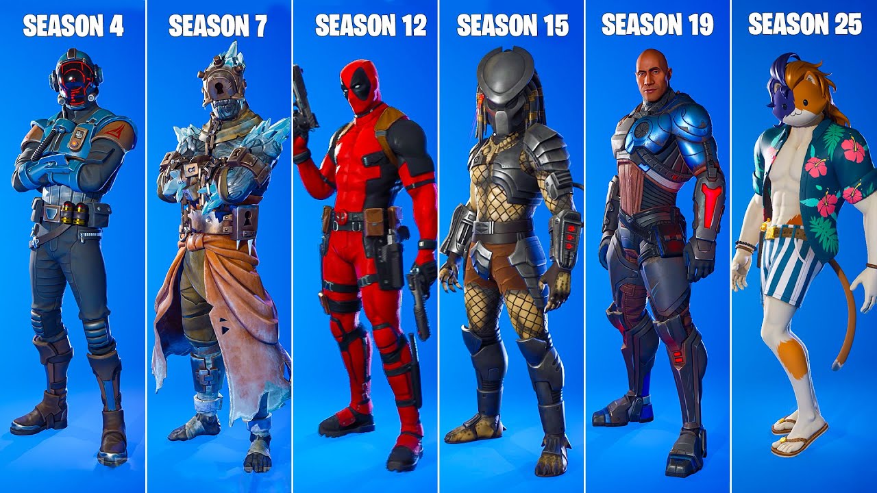 Evolution of Secret Skins in Fortnite (Chapter 1 Season 4 - Chapter 4 Season 3)