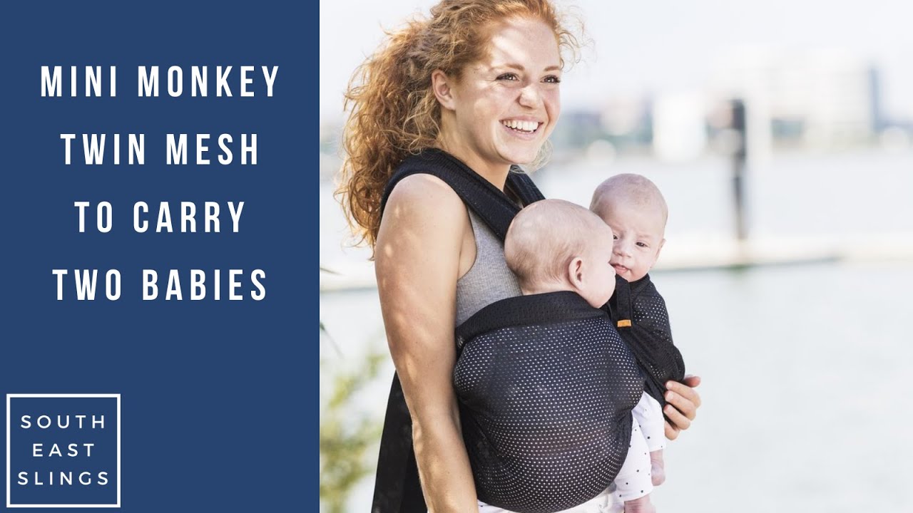 Mini Monkey Twin Mesh carrier - carrying two babies