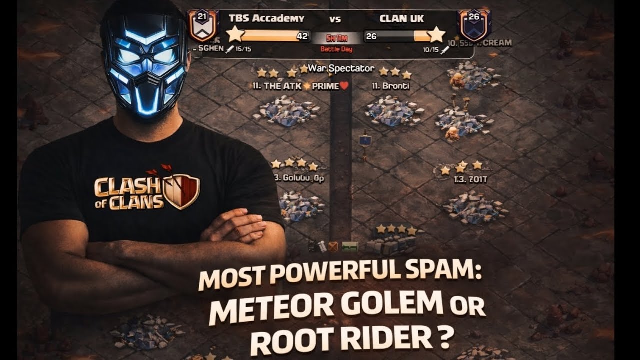 Meteor Golem or Root Rider? 🤯 MOST POWERFUL SPAM ATTACK in TH18!