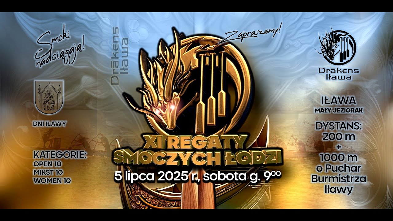 *LIVE* XI Regaty Łodzi Smoczych o Złote Wiosło Jezioraka - Iława 2025