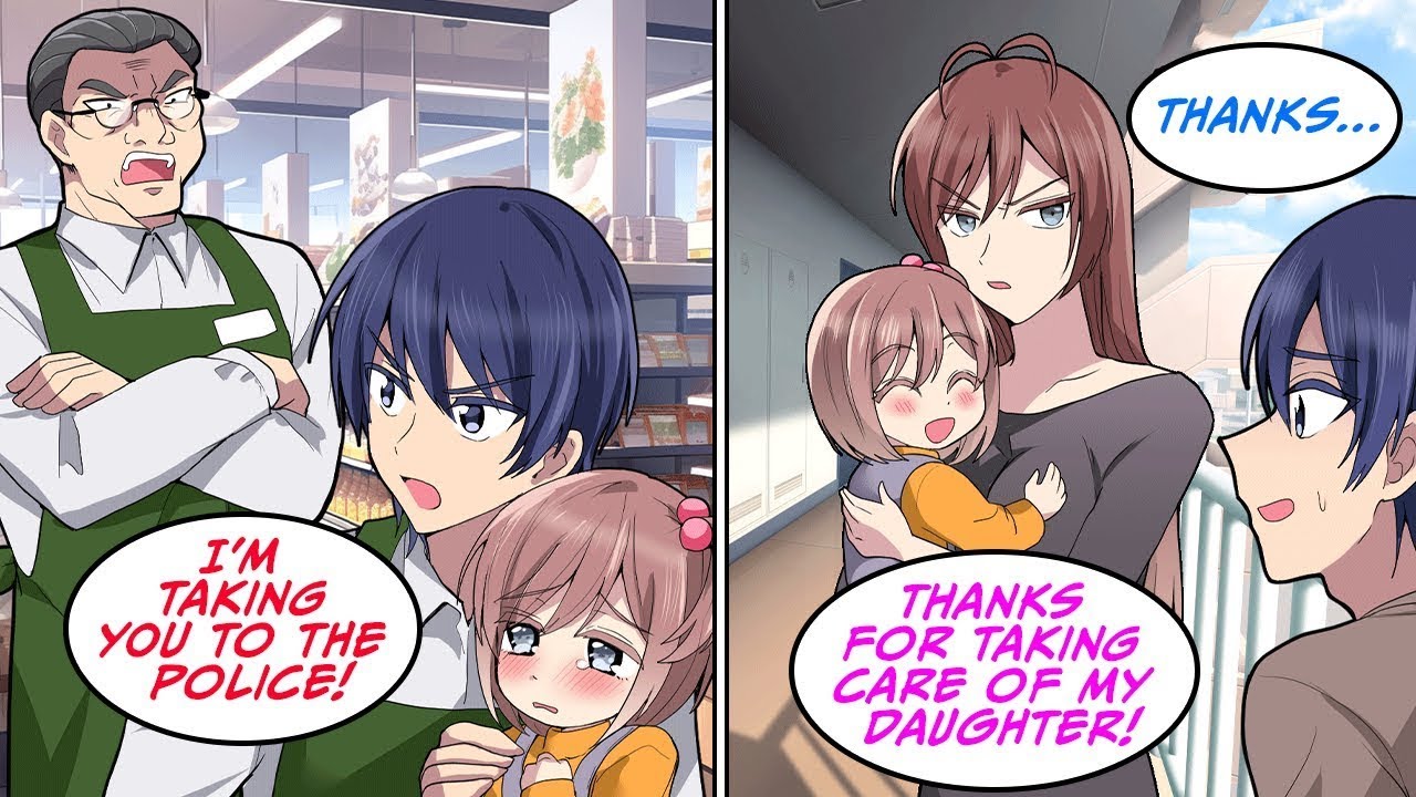 When I helped a girl was accused of stealing her mom who lived next door came [Manga Dub]