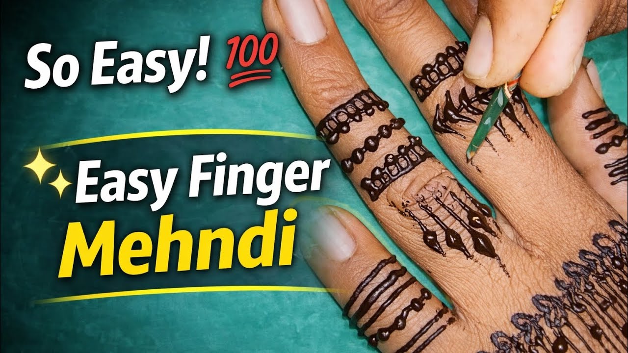 Beginner Finger Mehndi 💯 Watch Till End #mehndi #viral #trending #henna