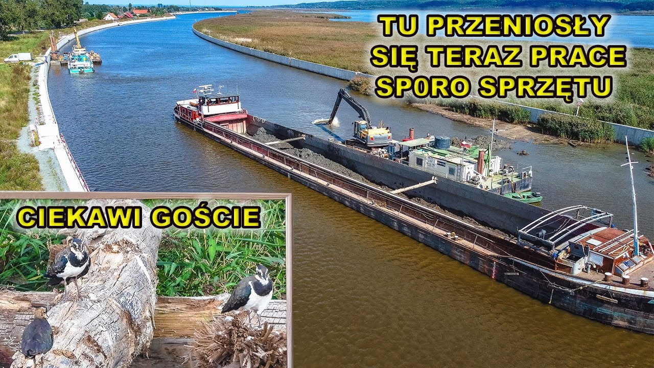 Robota wre! Usuwanie dawnych umocnień rzeki Elbląg w Nowakowie.