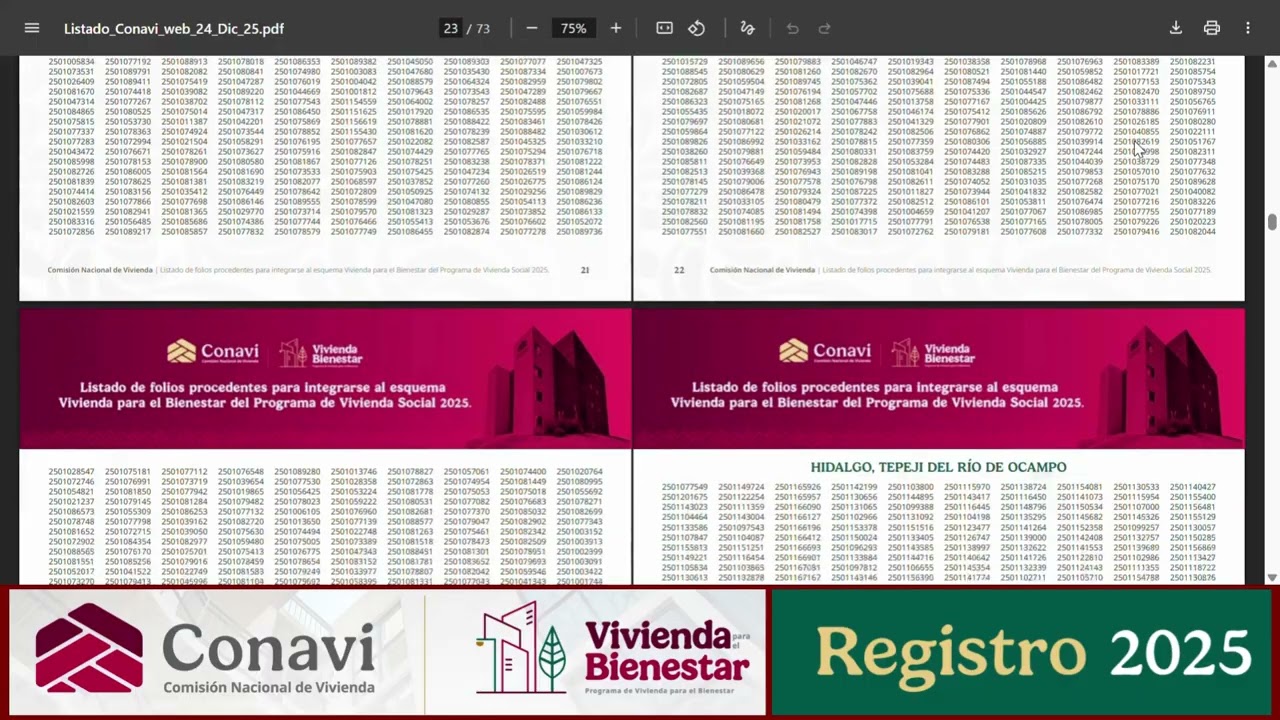 CONAVI 🏠 Listado de FOLIOS APROBADOS ✅ Consulta tu #folio 🧐Apoyo de Vivienda #diciembre2025 📄LINK 👇