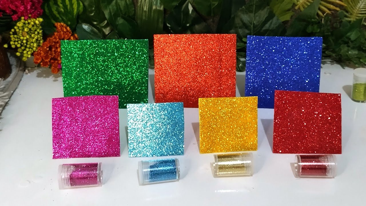 Como fazer  E.V.A com GLITTER #DIY F&aacute;cil e r&aacute;pido!