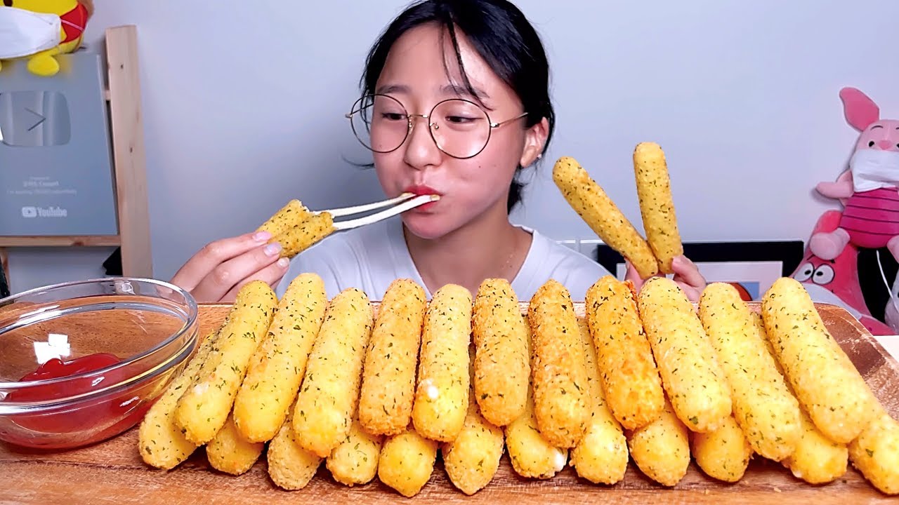 해보고 싶었던 롯데리아 치즈스틱 먹방 Dessert Mukbang