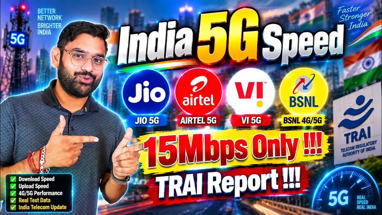 India 5G Speed Reality! By Jio vs Airtel vs Vi & BSNL 4G | TRAI Independent Test