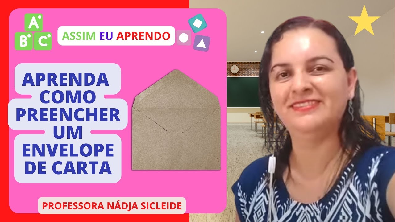 🌟#COMO #PREENCHER UM #ENVELOPE DE #CARTA?  [Prof. Nádja Sicleide]🌟