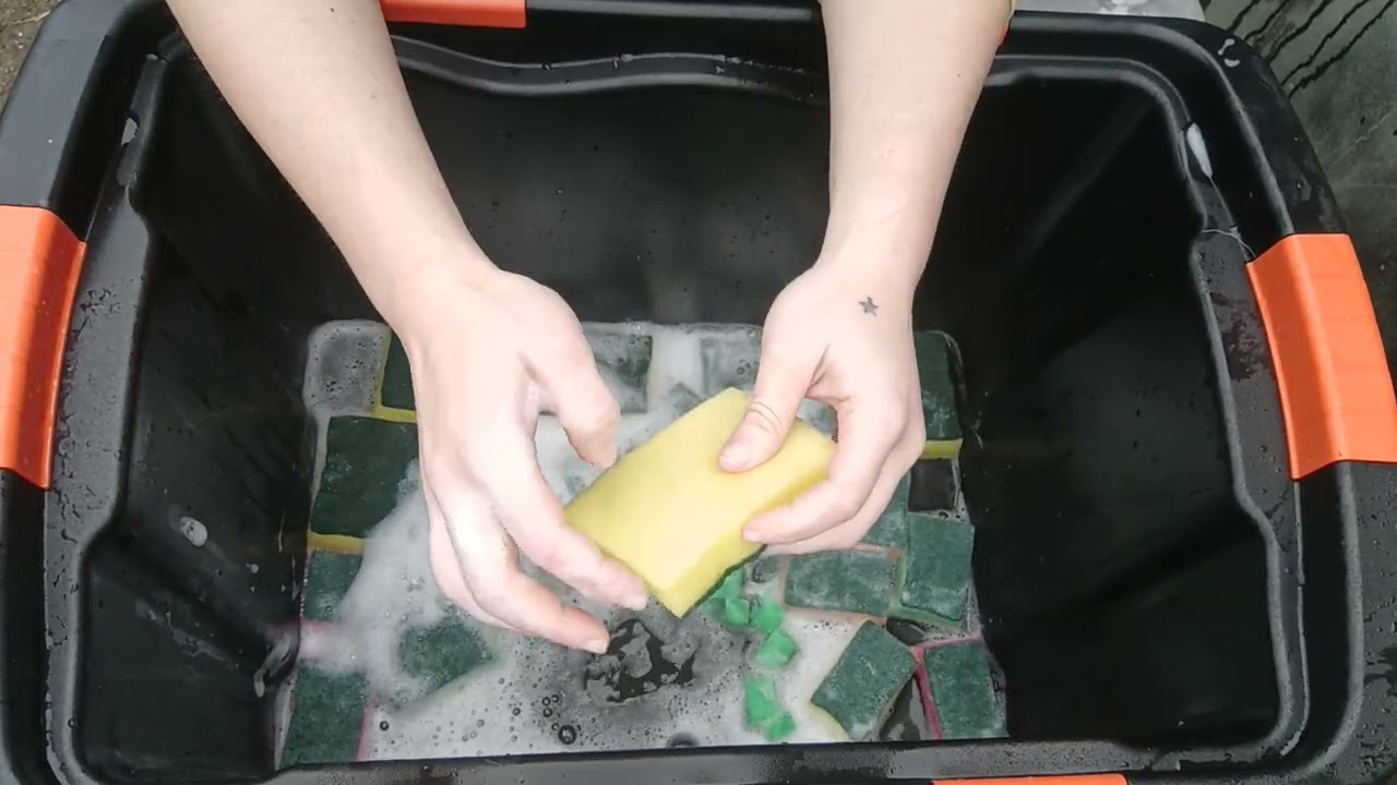 ASMR Foam with Colorful Kitchen Sponges | Part 3 | Breaking Sponges 🧼✨