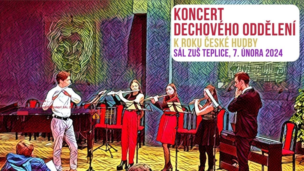 Koncert dechového oddělení, Sál ZUŠ Teplice, 7. února 2024
