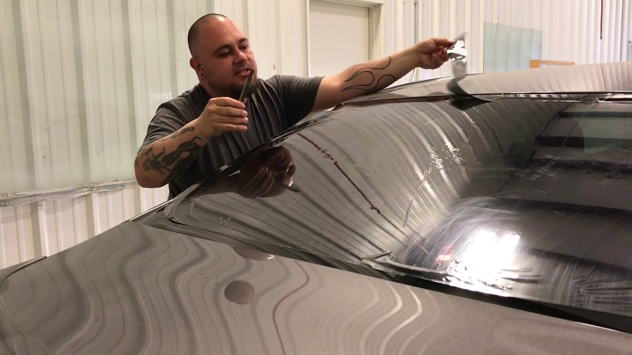 How to hand cut and tint a back glass