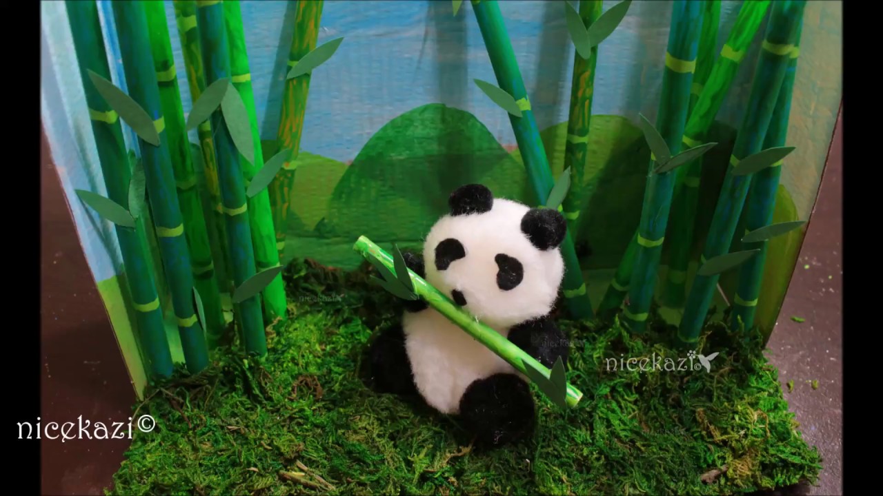 How to make Kids Summer Crafts_Diorama: made with Shoe box,Straw and Pompoms