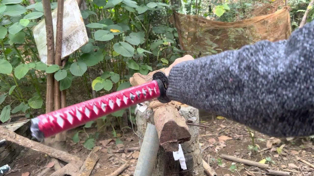 Test katana các loại thép :1060-1060 đốt mép - lò xo- t10- honsanmai.