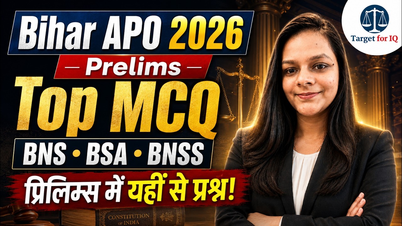 Bihar APO 2026 Rapid Revision | BNS BSA BNSS Top 100 MCQs | Most Important Questions