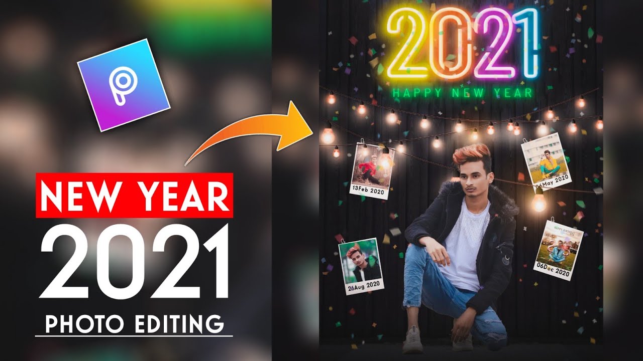 New Year 2021 Photo Editing Tutorial Step by Step in Hindi - SK EDITZ