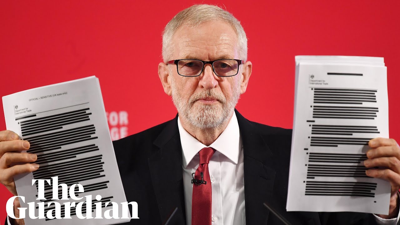 Jeremy Corbyn reveals 451 pages of uncensored pages 'proving NHS up for sale'