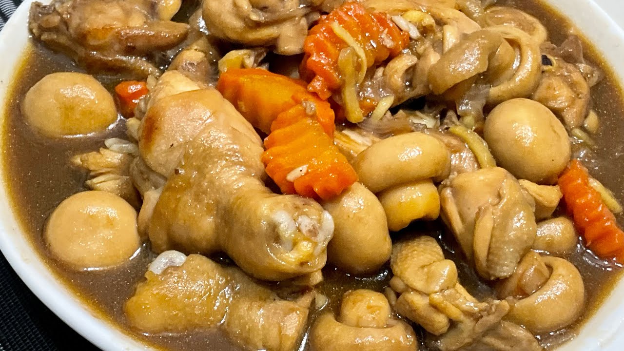 Stewed Chicken with Oyster Sauce & Mushrooms 蘑菇焖蚝油鸡肉