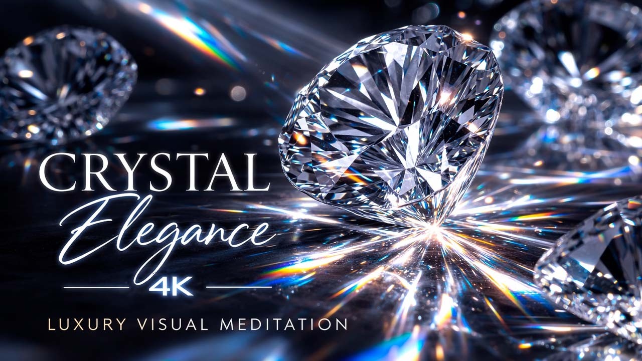 Crystal Elegance: High-End Visual Meditation / Luxury Prismatic Reflection (4K)