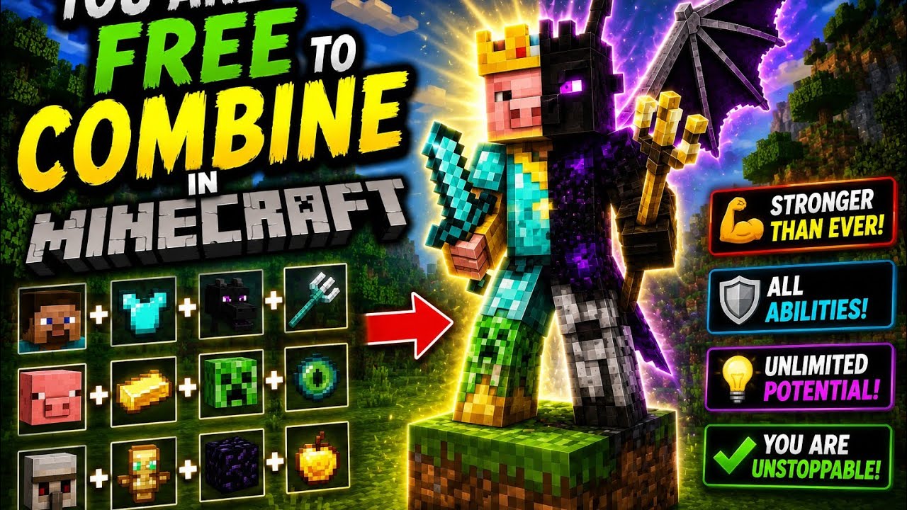 You are free to combine in minecraft #minecraft #gaming #gameplay 