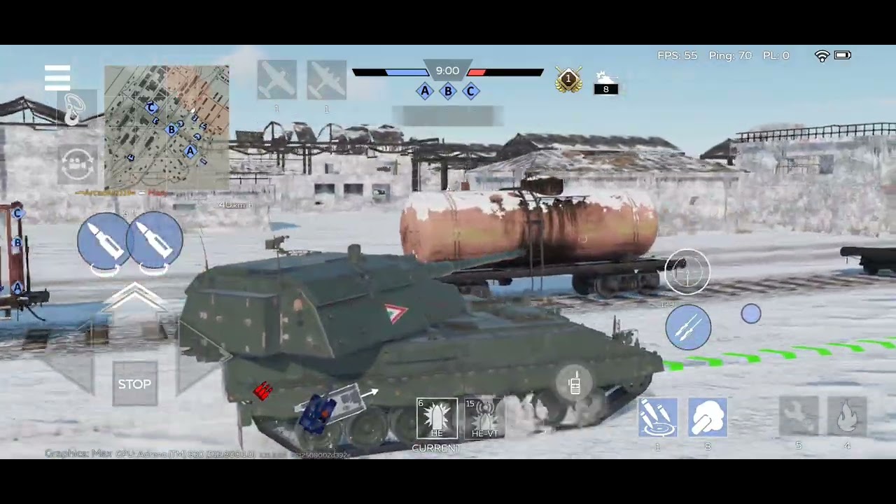 War Thunder Mobile Replay: PzH2000 