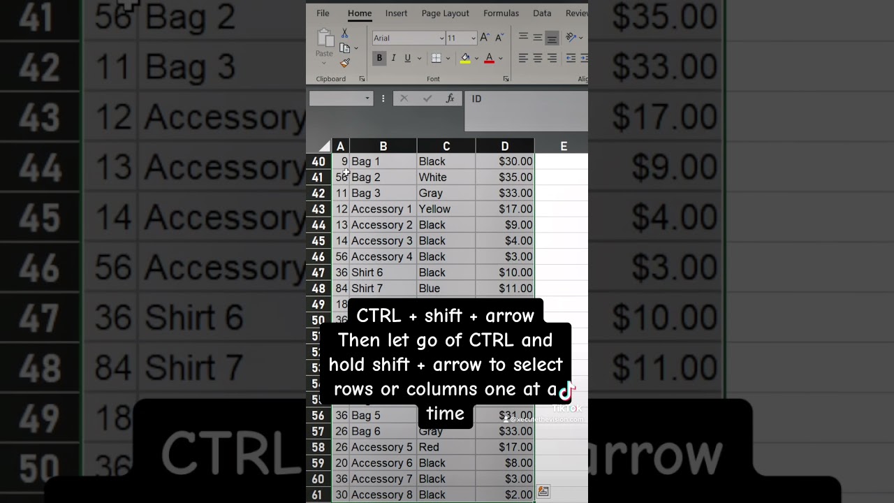 Excel tip select all cells shortcut