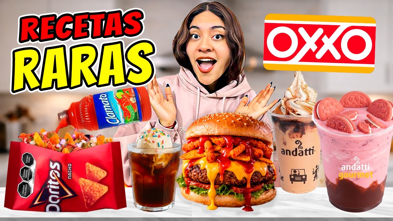 PROBANDO RECETAS DE COMIDA DEL OXXO 😱🍔 | Michell Merlin