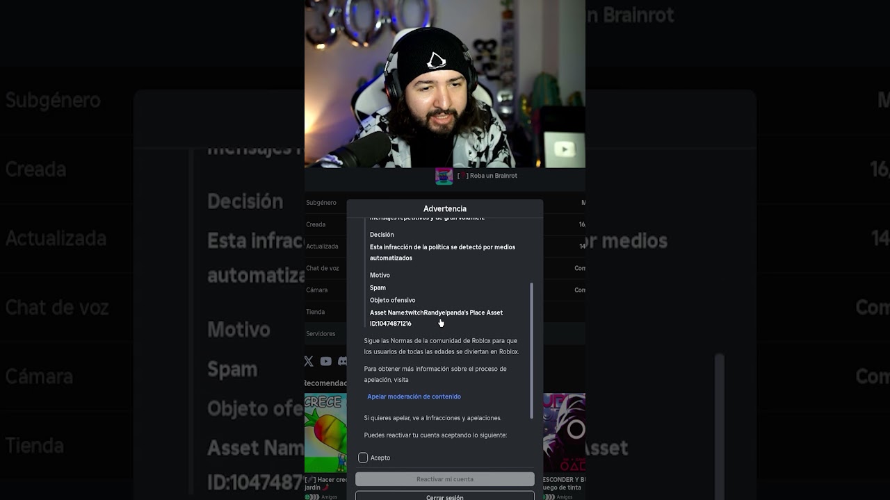 ME BANEARON de ROBLOX OTRA VEZ