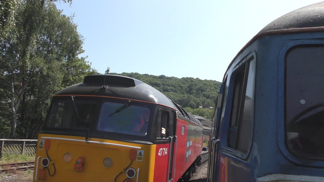 Behind 47715 between Keighley and Oxenhope at the 2025 KWVR Diesel Gala