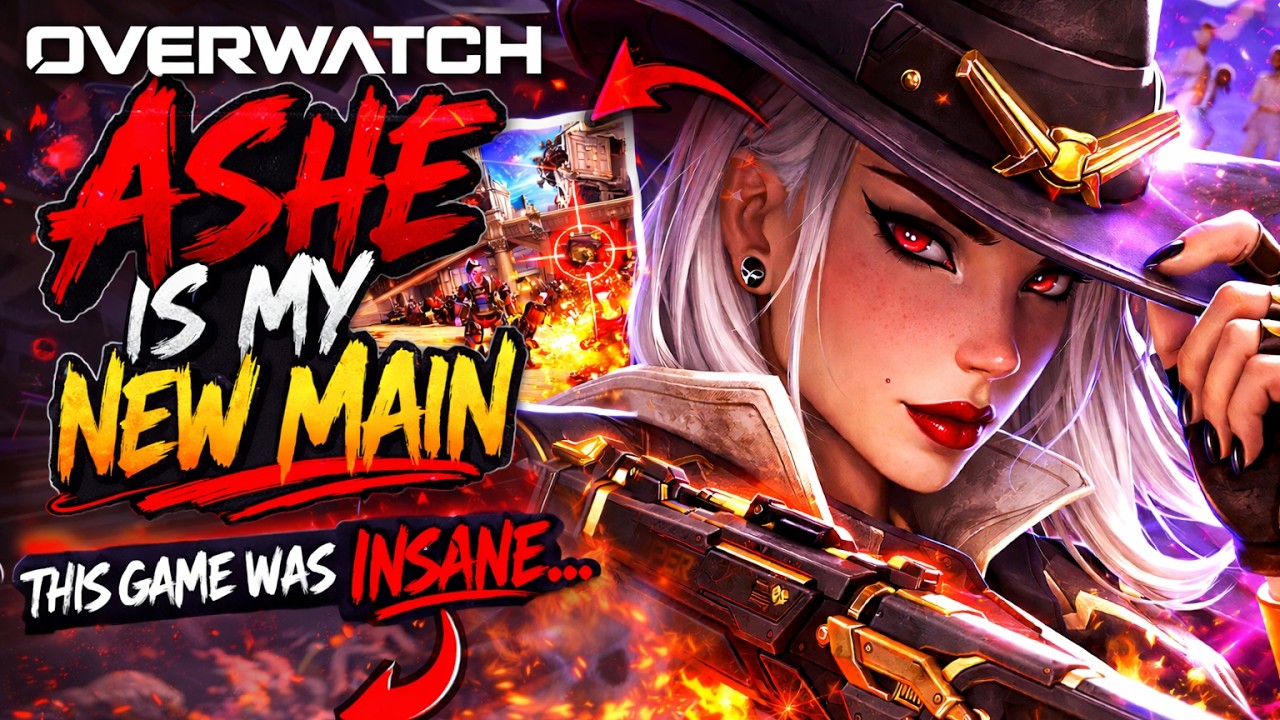 I Tried Maining Ashe… This Game Was INSANE | Overwatch