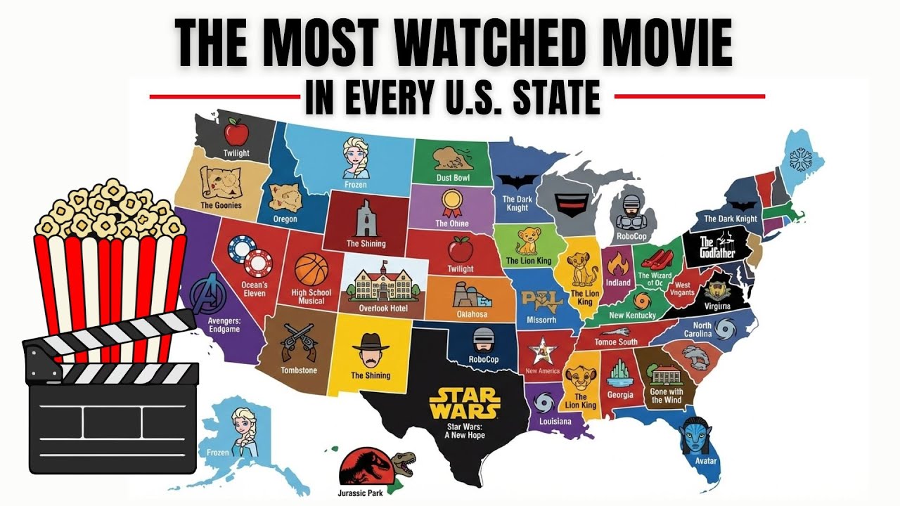 The Most Watched Movie in Every U.S. State 🎬 | USA’s Favorite Films by State
