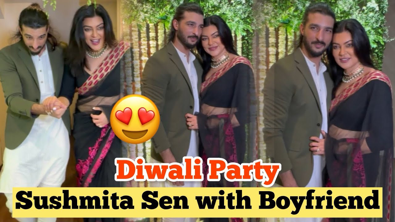 Aarya Series की शेरनी Sushmita Sen with Boyfriend arrives to attend Pre Diwali Party of AVS