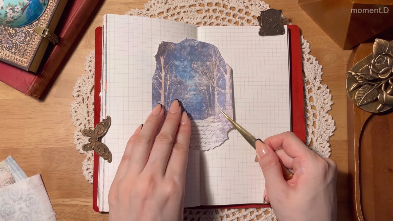 ASMR 기억 조각 모음 다이어리 꾸미기 Art Journaling #scrapbooking #papertherapy #コラージュ #collage 다꾸