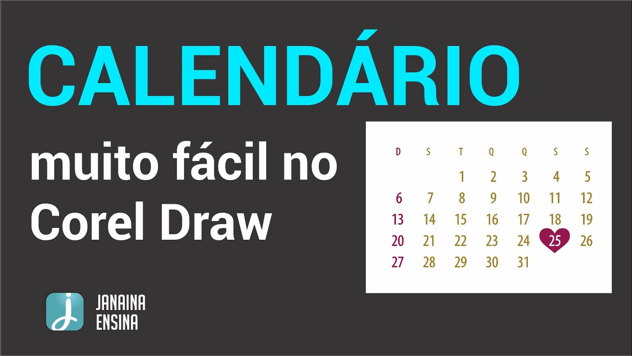 Como criar um calendário no Corel Draw super fácil