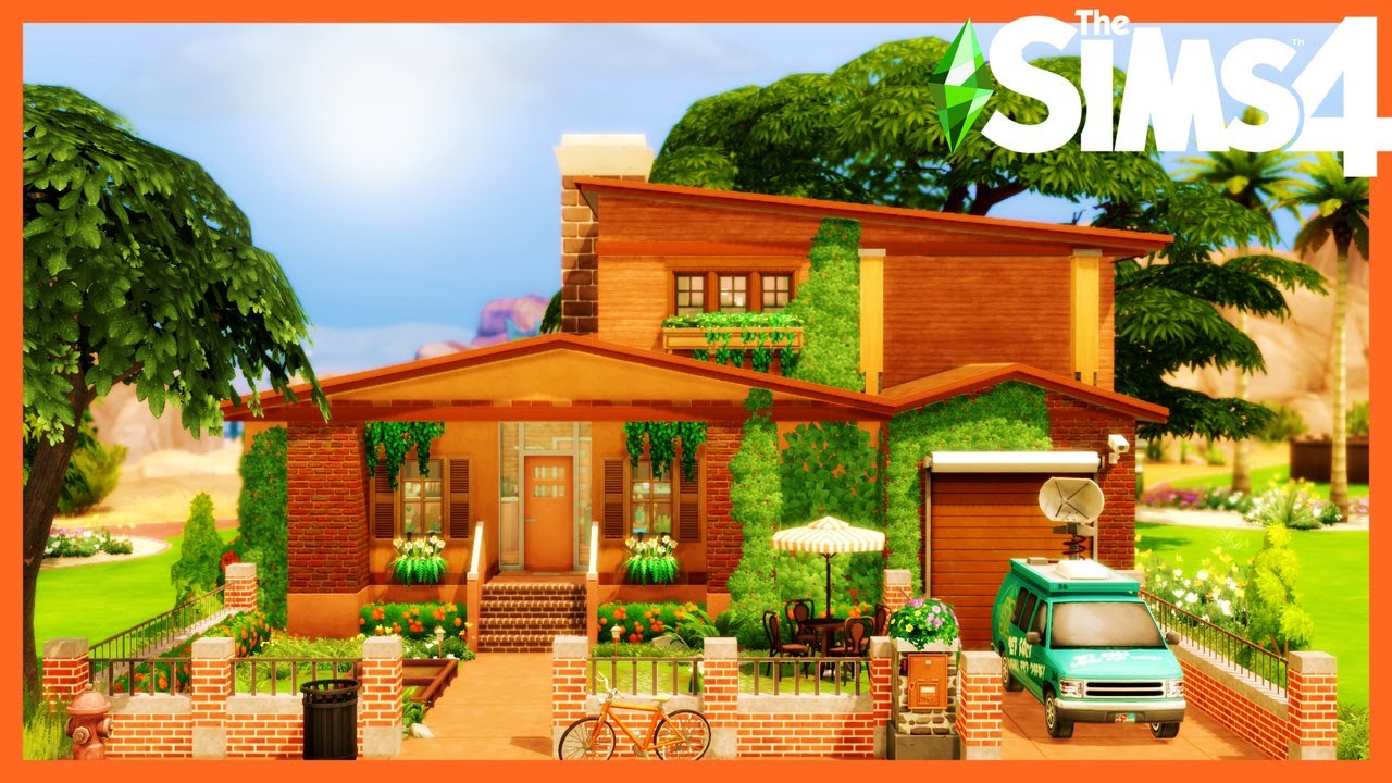 🍇 NOT SO BERRY : ORANGE HOUSE 🍊 | The Sims 4 - Speed build (NO CC)