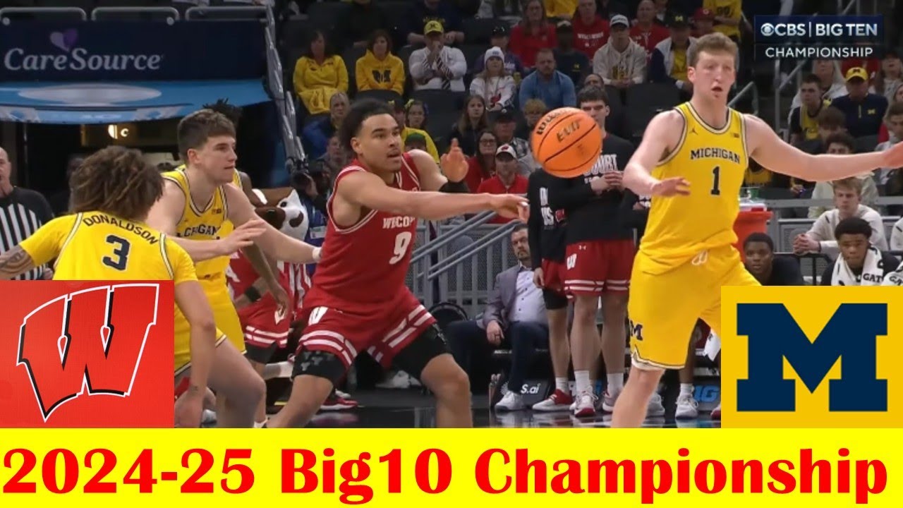 Wisconsin vs Michigan Basketball Game Highlights, 2024-25 Big 10 Championship
