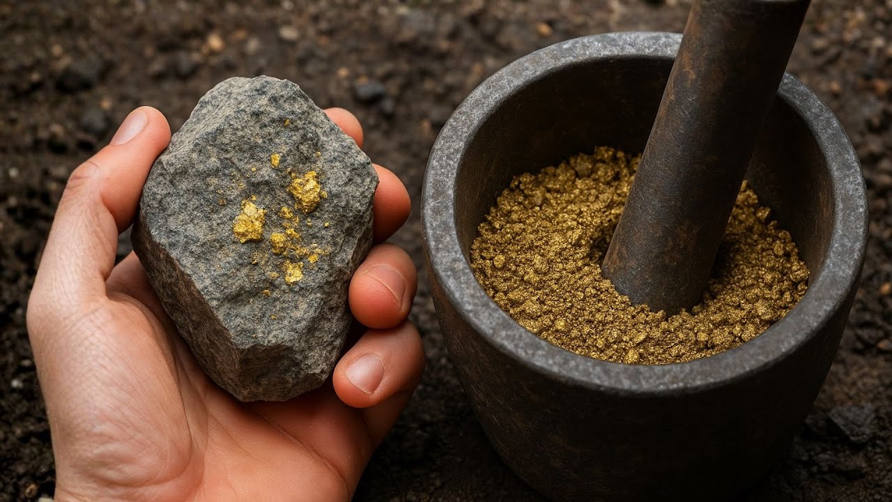 Si trituras esta roca, aparece oro puro | Sin necesidad de químicos
