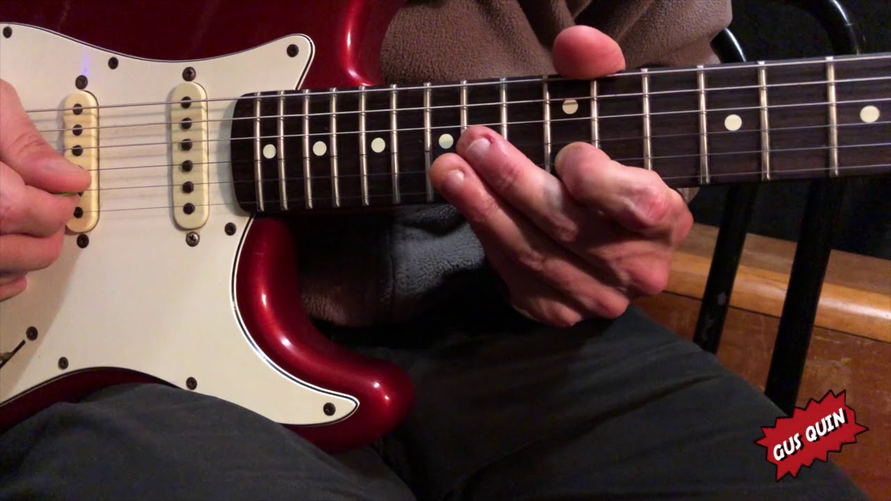 Blues solo in A7 by Gus Quin(lesson and tabs)