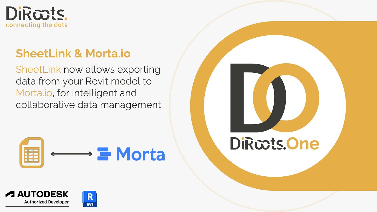 Revit to Morta.io using #SheetLink (part of #DiRootsOne)